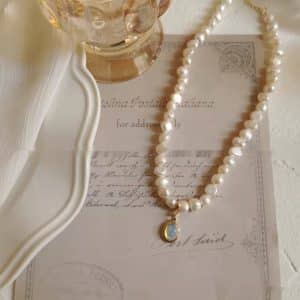 French Court Vintage Pearl Necklace Temperament Wild