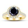 1 Karat 65mm Color Moissanite Ring Gold Ring Shank S925 Sterling Silver Moissanite