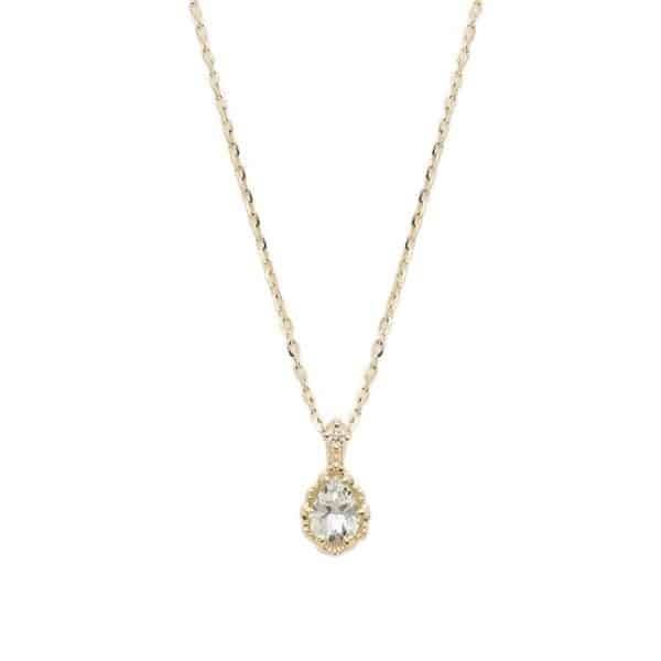 Aquamarine Blue Sky Flower Water Drop Hollow Corrugated Necklace