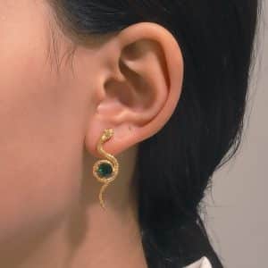 Women's Temperamental Vintage Diamond-set Snake Earrings
