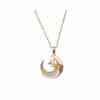 Handmade Enamel Crescent Necklace Original Clavicle