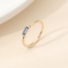 18K Gold White Zircon Ring Simple And Stylish Women