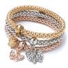 Diamond-embedded Love Pendant Bracelet For Women