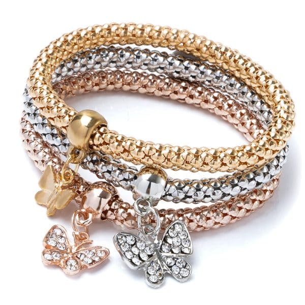 Diamond-embedded Love Pendant Bracelet For Women