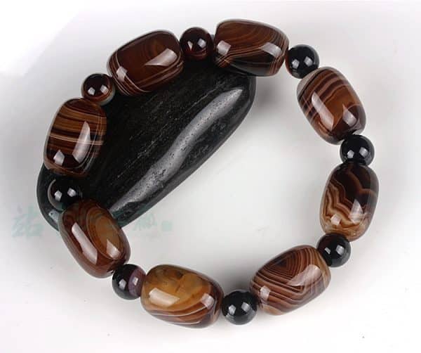 A Lucky Drum Bead Buddhist Prayer Bead Bracelet
