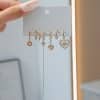 Women's Fashion Versatile Love Fringe Earrings Set