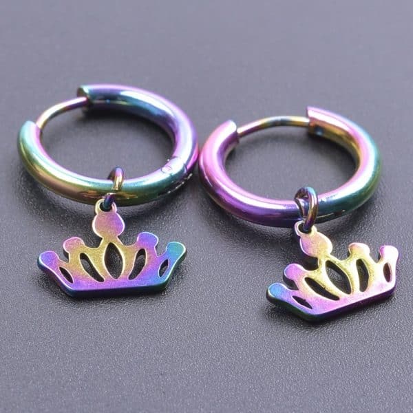 Colorful Steel Titanium Tassel Drop Earrings