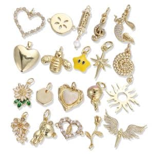 Angel Mermaid Love Heart Character Zircon Pendant Diy Bracelet Necklace
