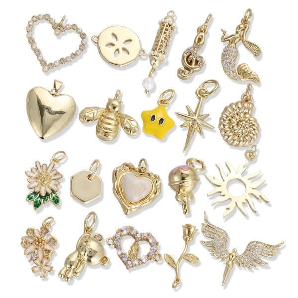 Angel Mermaid Love Heart Character Zircon Pendant Diy Bracelet Necklace