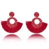 Bosnian Style Cotton Tassel Drop Earrings