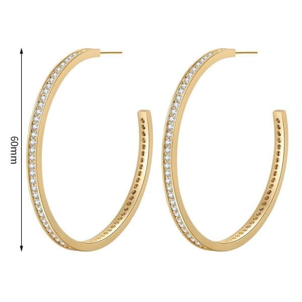 Europe And The United States S925 Silver Micro-set Zircon Ear Buckle