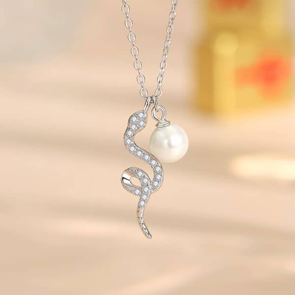 White Gold Color Rose Gold Necklace