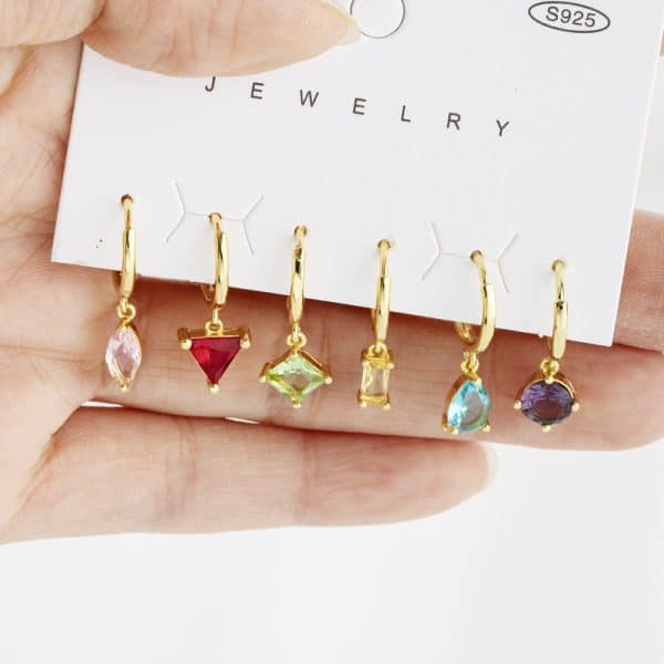 Women's Fashion Geometric Candy Earrings Set
