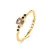 Can Be Combined Silver Plating 9k Gold Open Ring
