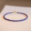 3mm Extremely Fine Lapis Lazuli Natural Crystal Bracelet