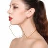 Wispy Simple Big Circle Geometric Stud Earrings Rhombus