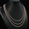 2 Mm925 Silver Inlay Women's Hip Hop Single Row Men's And Women's Tennis Chain