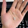 S925 Sterling Silver Necklace Female Oval Ice Flower