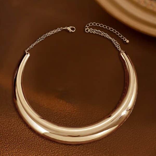 Exaggerated Personalized Geometric Wave Design Collar High-grade Versatile Necklace