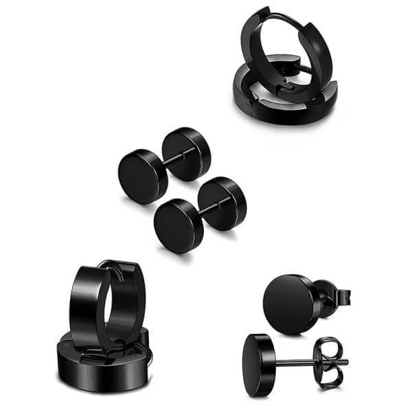 Stylish Round Dumbbell Set Stainless Steel Studs