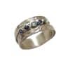 Wide Face Colored Zircon Ring With Retro Minimalist Design