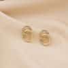 925 Silver Needle Circle Simple And Stylish Earrings