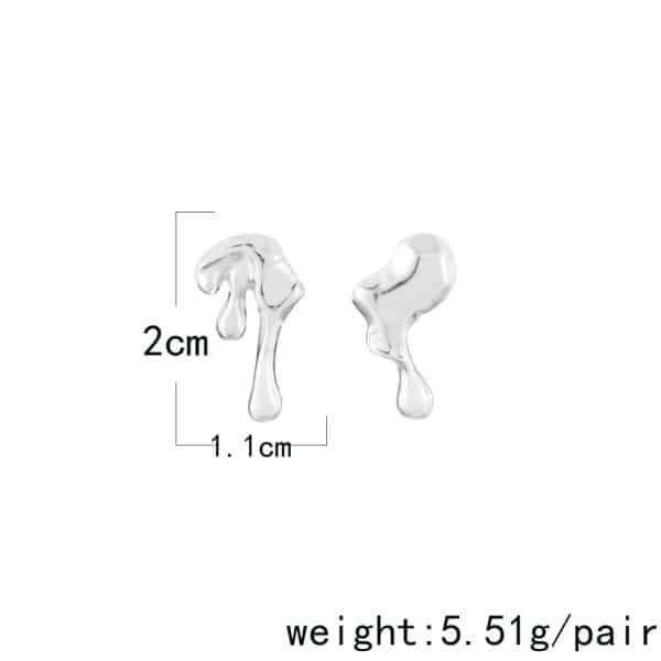 Women's Fashion Irregular Silver Drop Earrings