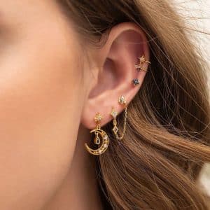 Ladies Fashion Molan Zircon Earrings Set