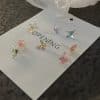 Women's Fashionable And Cute Multi-coloured Butterfly Earrings Set