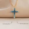 Hot Sale S925 Sterling Silver Necklace Women's High-grade Blue Zircon