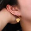 Women's Stainless Steel Heart Devil's Eye Drop Earrings