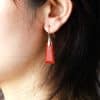 Women's Natural Stone Pendant Earrings