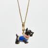 Fashion Enamel Glaze Three-dimensional Crown Schnauzer Lion Puppy Pendant
