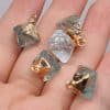 Natural Stone Semi-precious Stone Square Pyramid Crystal Pendant