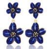 Drop Oil Camellia Earrings Hong Kong Style Retro