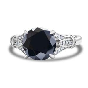925 Silver 3 Karat Moissanite Row Diamond Ring Female