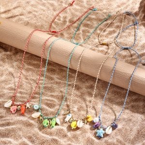 Hot Sale Ocean Wind Shell Dopamine Starfish Necklace