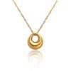 Popular Geometric Irregular Glossy Ring Snake Pendant Clavicle Chain