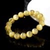 Yellow Golden Dragon Mica Round Beads Bracelet