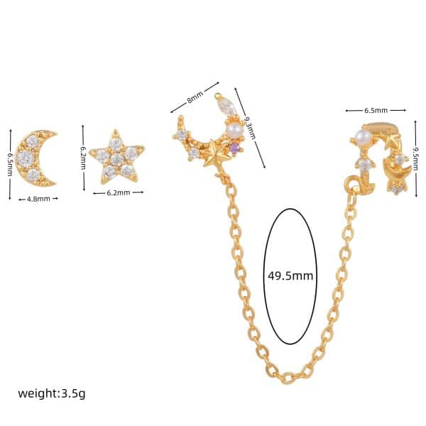 Earrings Set 925 Silver Needle Fashion