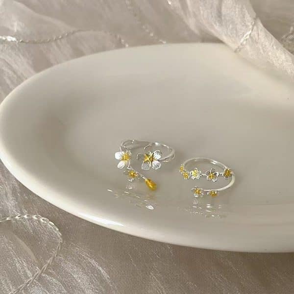 Three-dimensional Flower Jasmine Flower Ring
