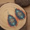 Vintage Western Water Drop Leopard Earrings