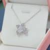 Electroplated Color Retaining Micro-inlaid Small Leaf Plant Pearl Necklace Pendant