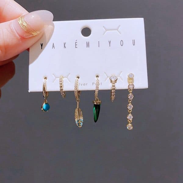 Women's Fashion Vintage Turquoise Earring Set