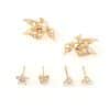 Alloy Temperament Pearl Earrings Exquisite Butterfly 6 Piece Set