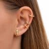 Women's Snake Shape Spiral Hoop Earrings Set