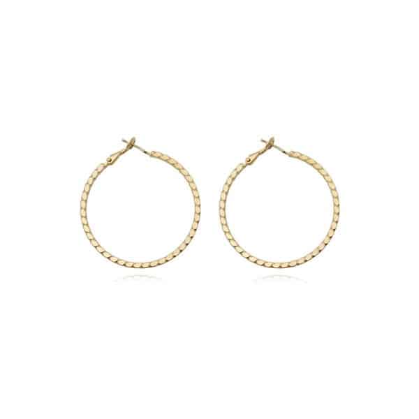 Women's Fashion Circle Alloy Matte Gold Earrings